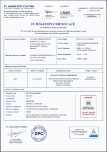 Fumigation Certificate